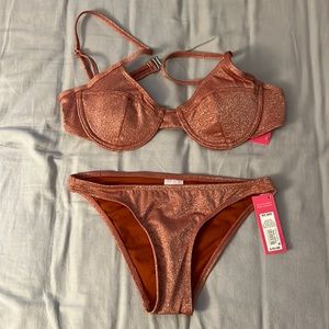 Target sparkly burnt orange bikini